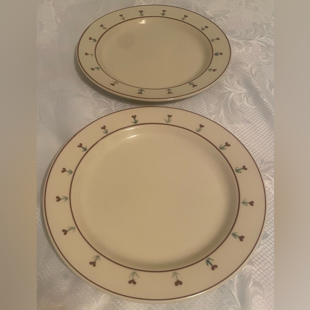 Hartstone 11” Dinner Plates. Provincial Posy pattern. Set of 2.